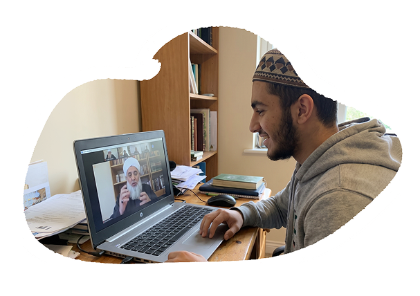 Student learning Quran online with a certified teacher