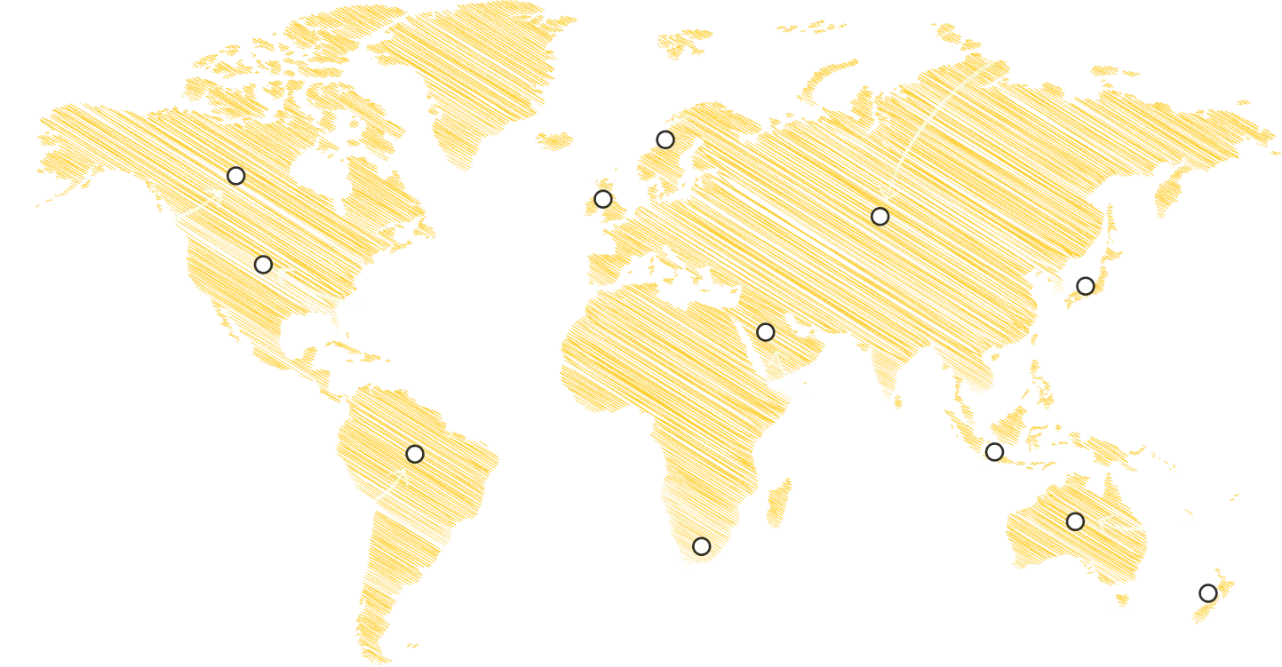 World map with active Arabic101 learners in 48+ countries